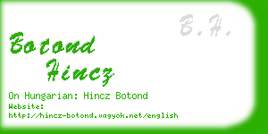 botond hincz business card